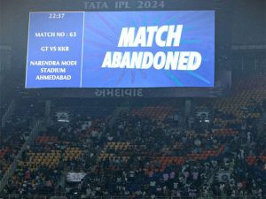IPL 2024: Gujarat Titans-Kolkata Knight Riders clash abandoned due to rain