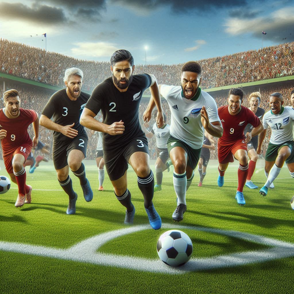 Football Match New Zealand Playing