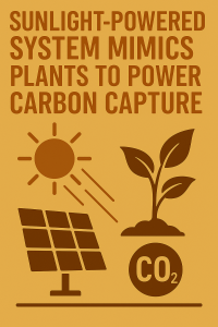 Sunlight Powered System Mimics Plants To Power Carbon Capture