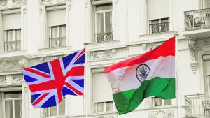 UK And India National Flag