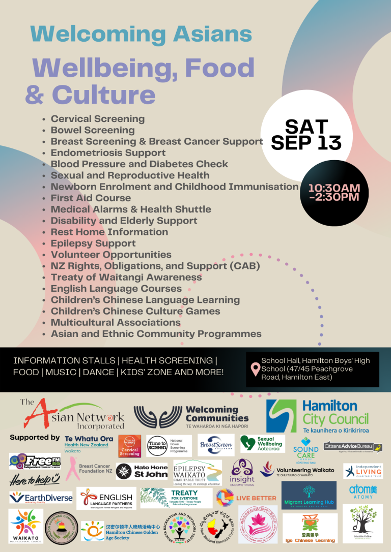 Hamilton’s “Welcoming Asians: Wellbeing, Food & Culture” – A Landmark Celebration of Community, Health and Belonging
