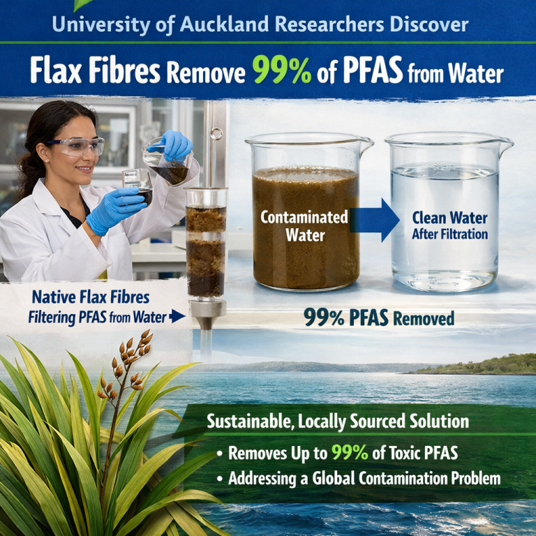New Zealand’s Harakeke Shows Promise in Removing ‘Forever Chemicals’ from Drinking Water