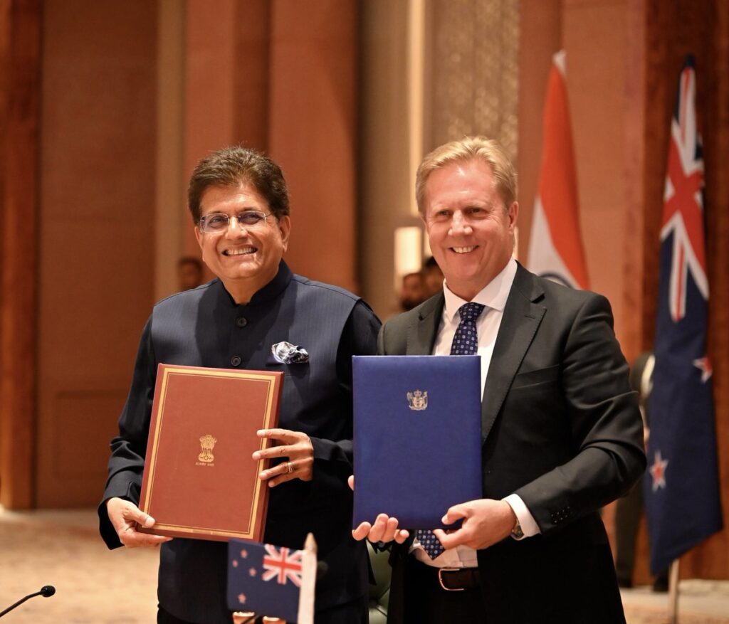 BHARAT–NEW ZEALAND FREE TRADE AGREEMENT: A HISTORIC JOURNEY